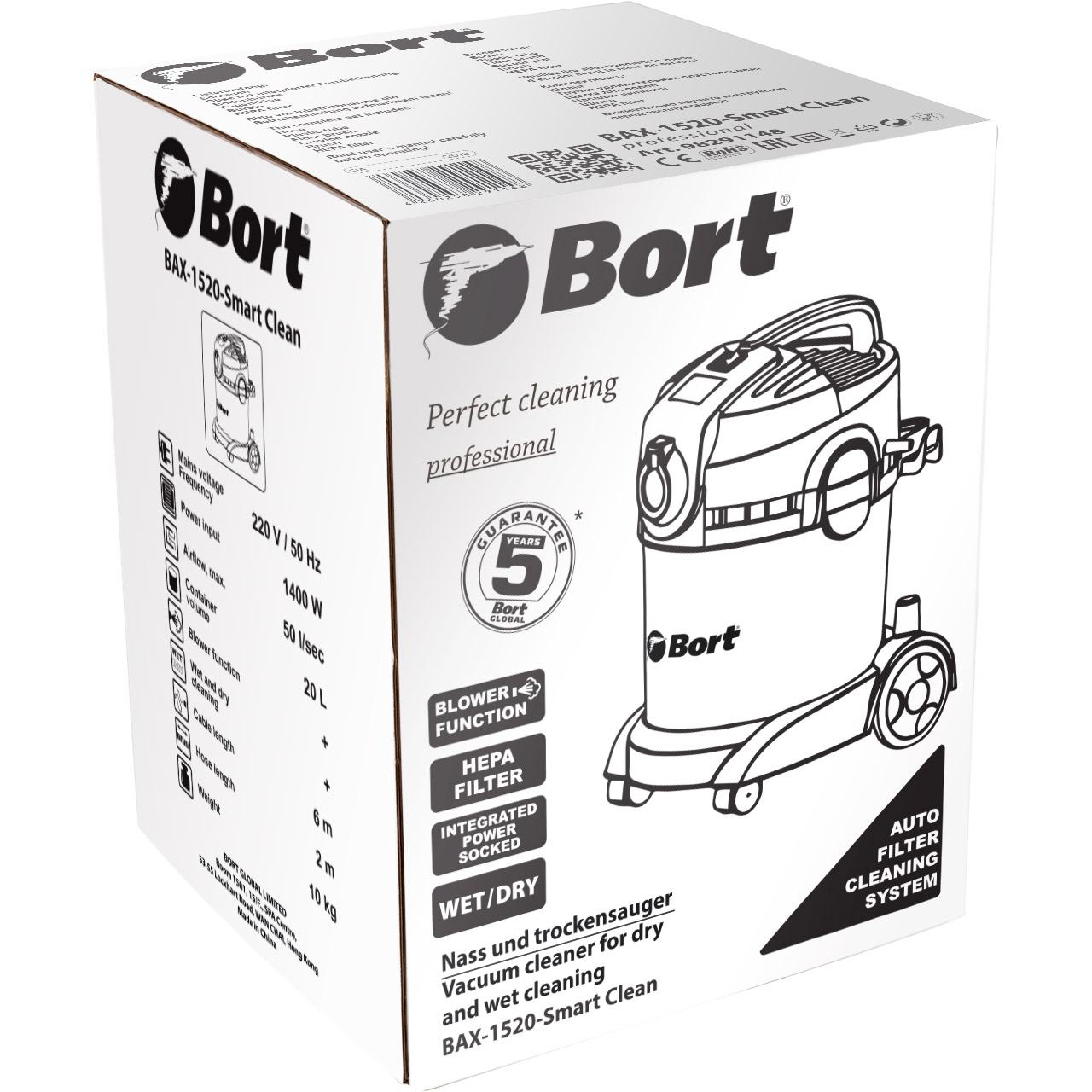 Пылесос для сухой и влажной уборки BORT BAX-1520-Smart Clean